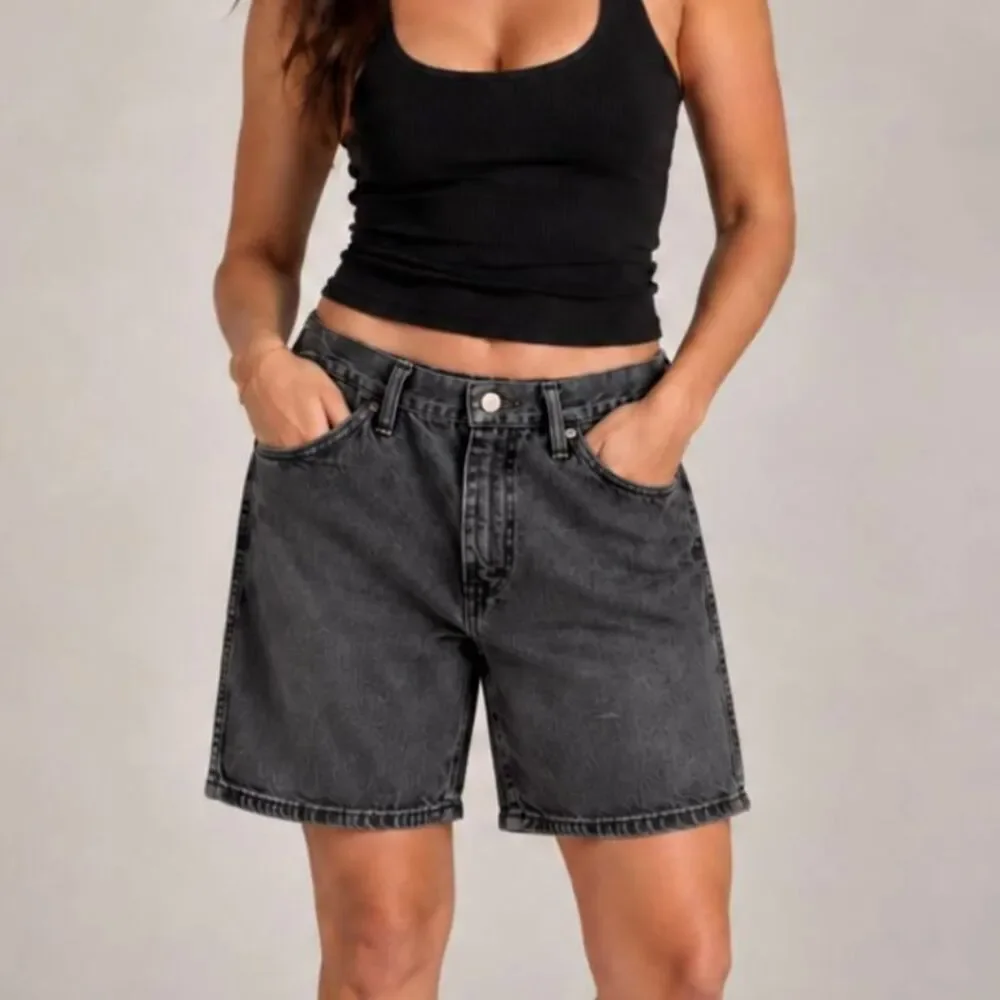 Vintage Wrangler Black Wash Boyfriend Shorts Size Medium